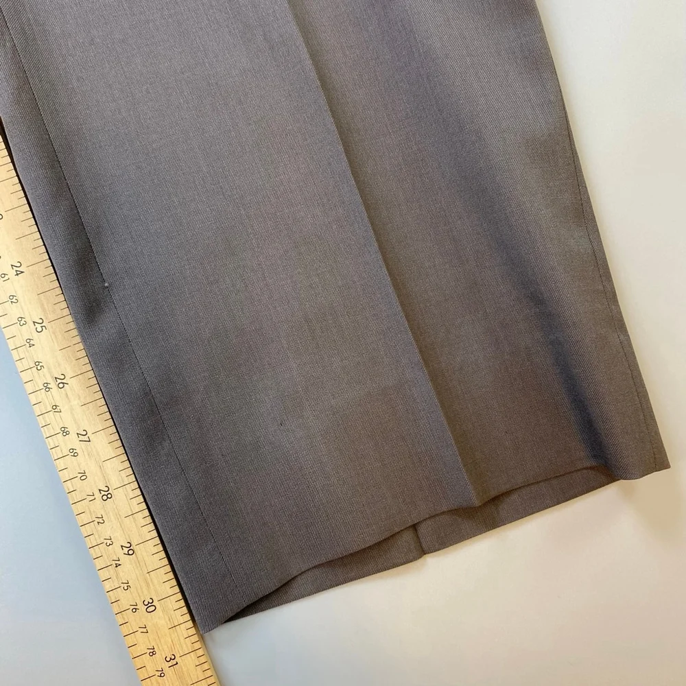 JOSEPH ABBOUD Dress Pants Mens 36R Brown 100% Wool Vintage Classic Business